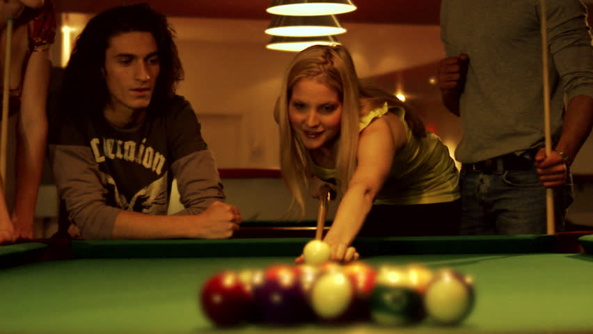 three ladies are playing billiards and having unforgettable threesome 23974 three ladies are playing billiards and having unforgettable threesome 23973