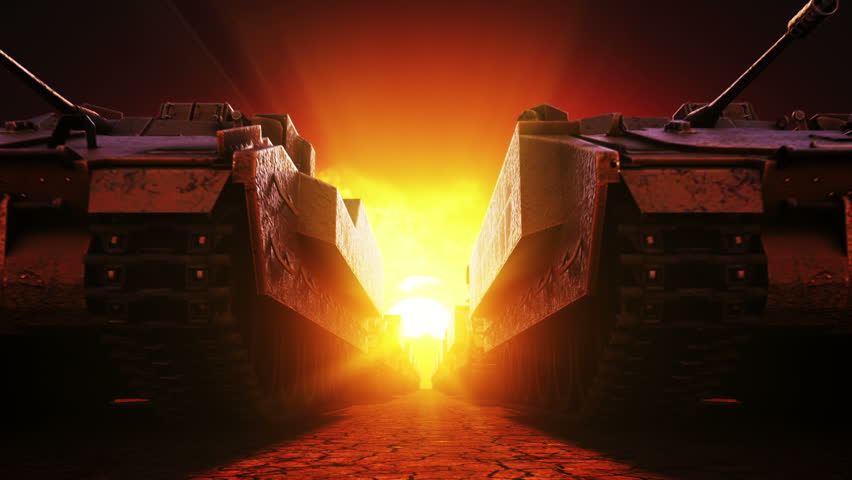 Military Tanks, Seamless Loop
