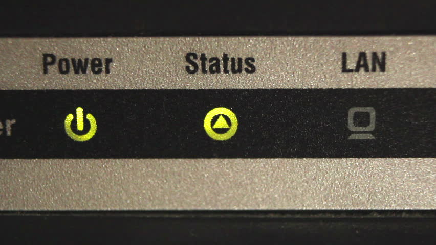 lights are flashing on the router