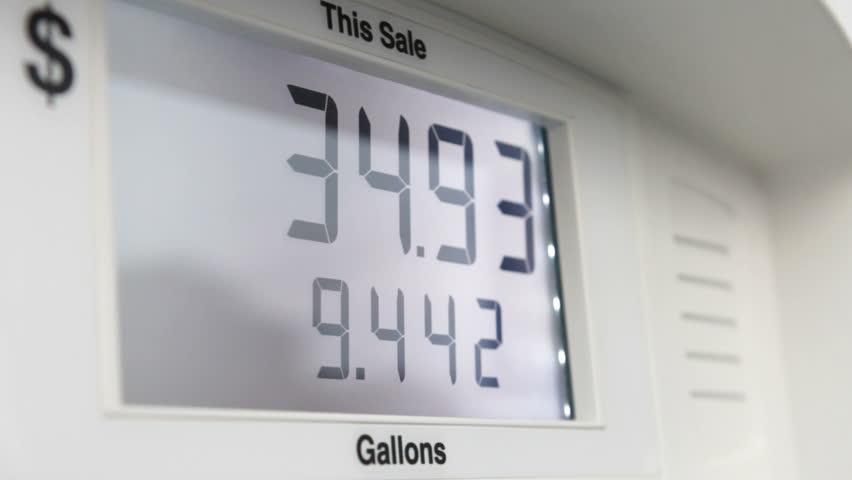 Gas station digital read out at pump