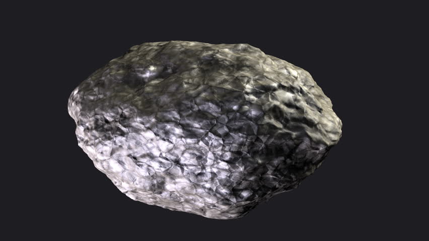 Asteroid with alpha matte