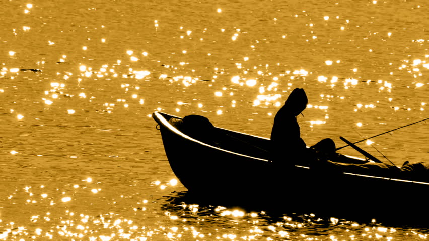 HD - Silhouette of fishermen