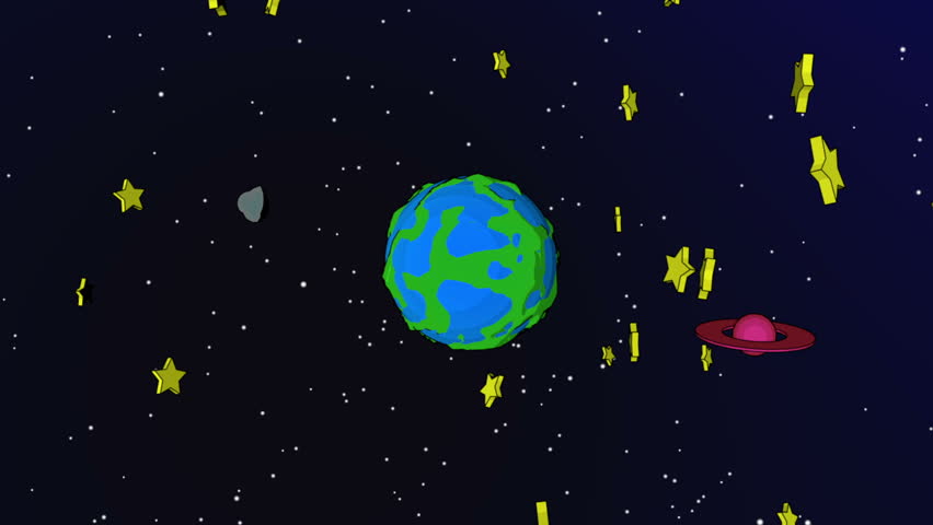 Big Bang - Orbiting Solar System with cartoon effect