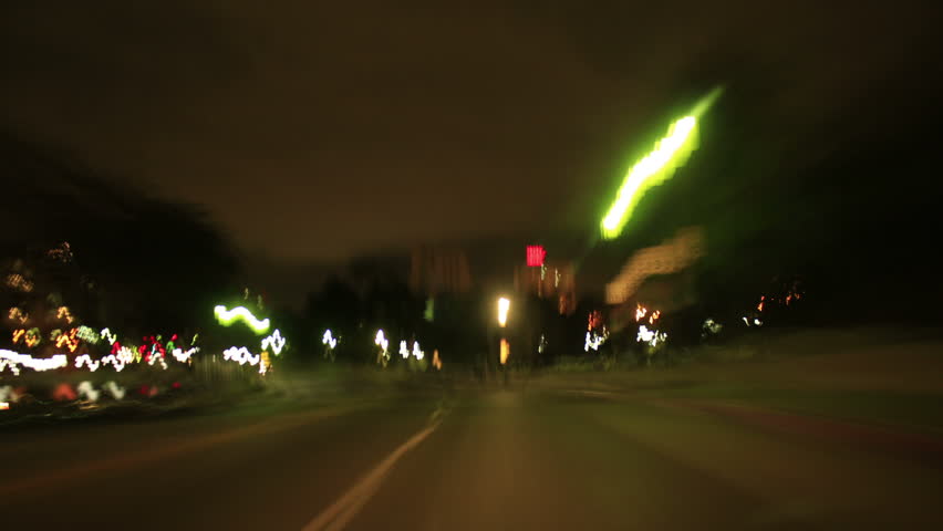 Driving Timelapse Night 16 Los Angeles Downtown VJ Loop