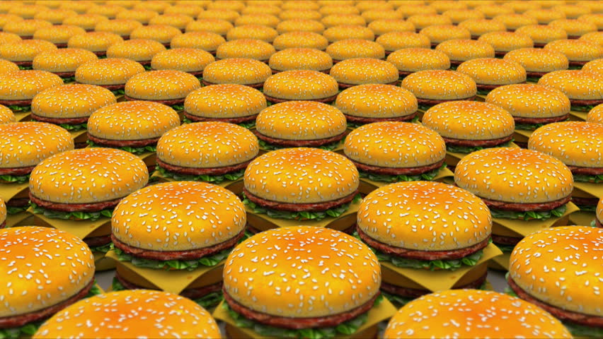 burgers in a row 
