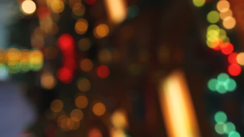 defocused lights at funfair