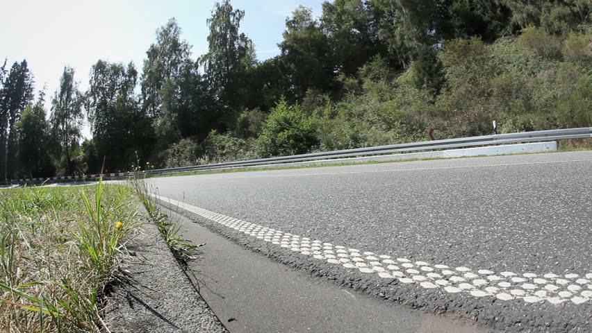 Motorcycle racing on the highway