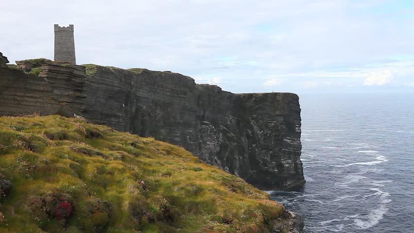 Kitcheners Memorial on Marwick Head in the Orkney Islands, Scotland. The memorial commemorates the death of Lord Kitchener and the sinking of the HMS Hampshire when it hit a mine. 