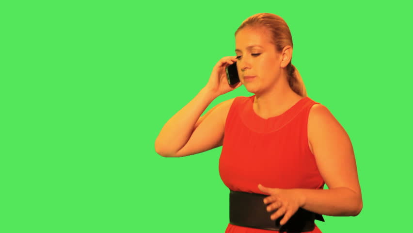 Female walking and on the phone