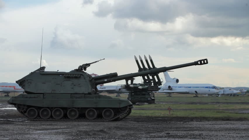 ZHUKOVSKY, RUSSIA â JUN 29: The international salon of arms and military technology "Engineering technologies 2012" on Jun 29, 2012 in Zhukovsky. Show of military machines