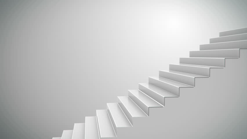 Animation of a businessman falling down the stairs and money flying in all directions from his suitcase,