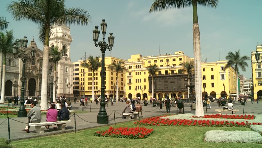 video footage of the Central City of Lima, Peru
