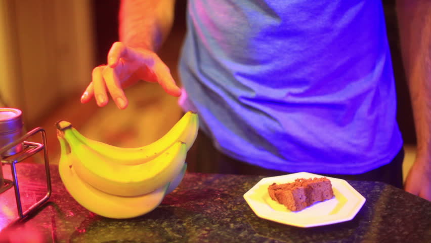 choosing cake over healthy bananas.

Surreal lighting was all done in camera.