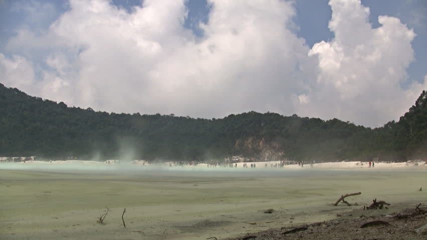 Timelapse of Kawah putih lake crater in West Java 