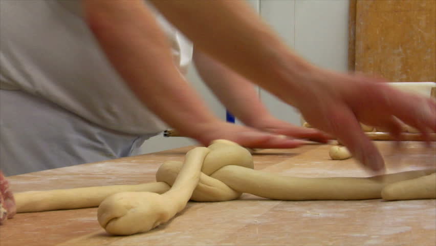 Two baker bread plait braid super close. You will find even more GERMAN BAKERY clips in my portfolio!
