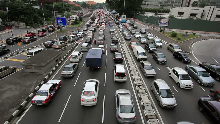 KUALA LUMPUR - MARCH 2012: traffic jam in city center