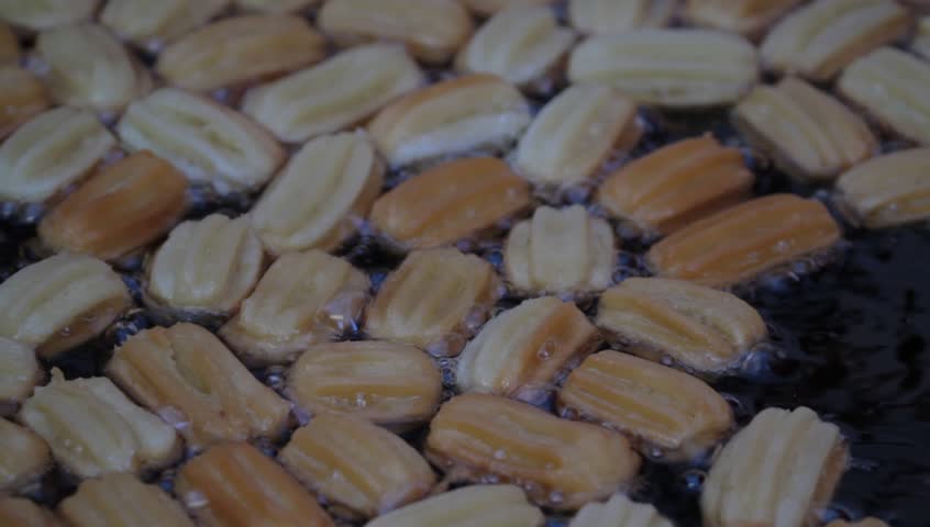 Turkish tulumba sweet fried in oil. Ottoman Palace Donuts