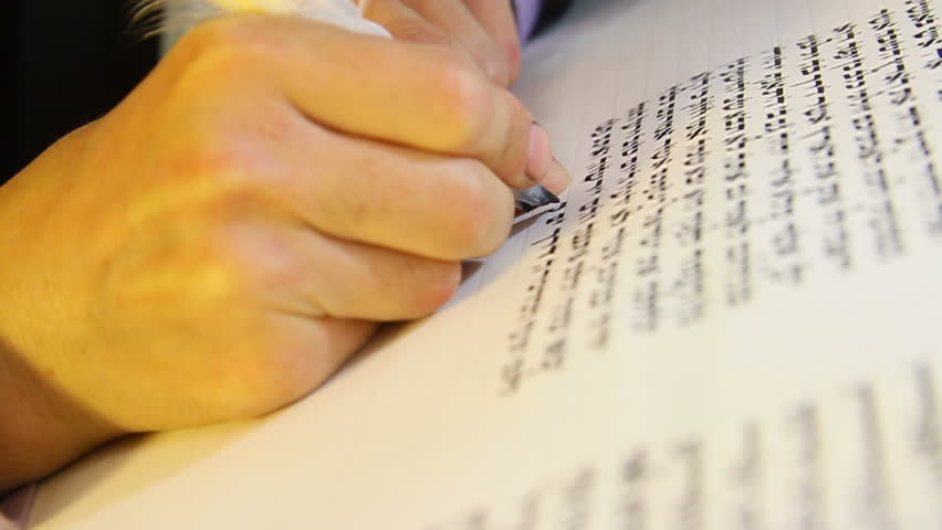 Special Writing a Torah-Book.
Skillful and very rare method used thousands  of  years ago.
Is the specific Jewish traditional writing with which Sifrei Torah, Tefillin the Five Megillot are written. 