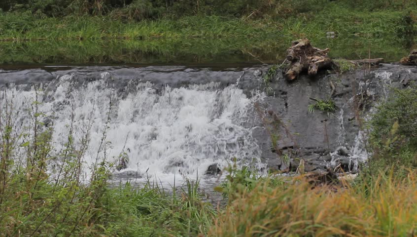 Small weir in a river