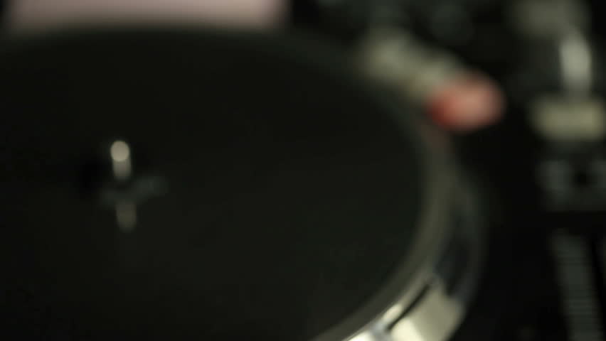 In and out of focus on a DJ turntable