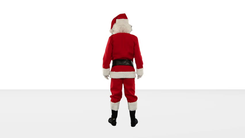 Santa Claus Dancing against White, Dance 6