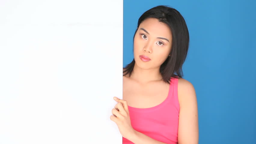Smiling Asian woman with copyspace