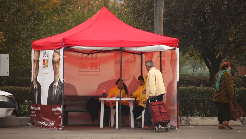BUCHAREST, ROMANIA â NOVEMBER 9: Electoral campaign has started. Parliamentary elections are to be held on December, 9th, 2012. Competition is going to be tough. November 9, 2012, Bucharest, Romania
