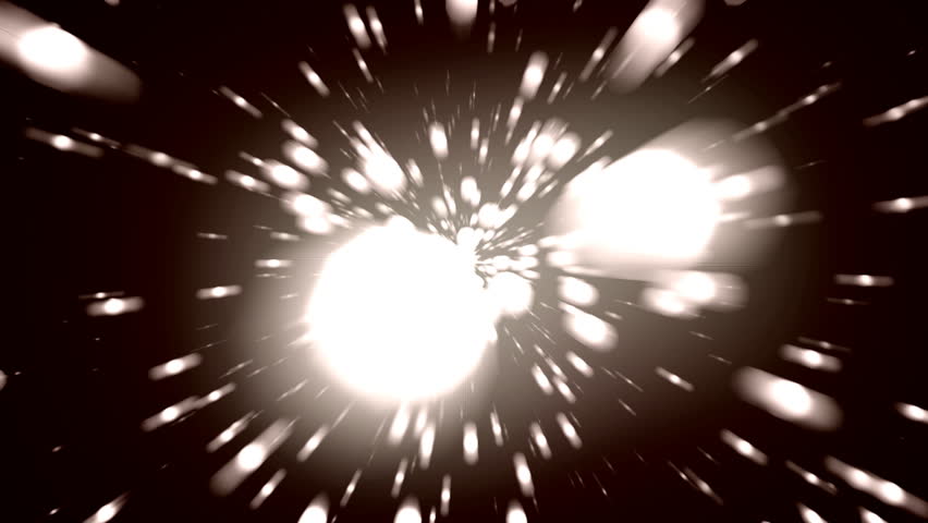 endless Bright And galactic explosion Of White, Exotic And Unknown Particles With Brown Glows In hyper space