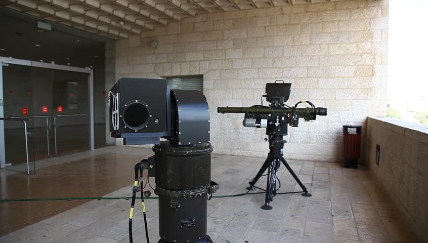 JERUSALEM, ISRAEL - NOVEMBER 20: RED SKY-2 Compact Air Defense Missile System on display in the International Aerospace 2012 Exhibition at Jerusalem International Convention Center, 20 November 2012