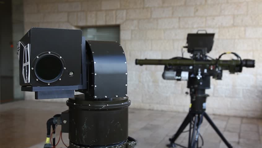 JERUSALEM, ISRAEL - NOVEMBER 20: RED SKY-2 Compact Air Defense Missile System on display in the International Aerospace 2012 Exhibition at Jerusalem International Convention Center, 20 November 2012