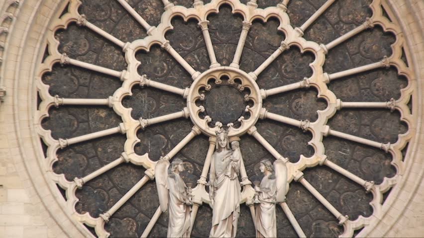 Sept. 3, 2008 -  Paris, France - Notre Dame Cathedral In Paris France - Zoom Out