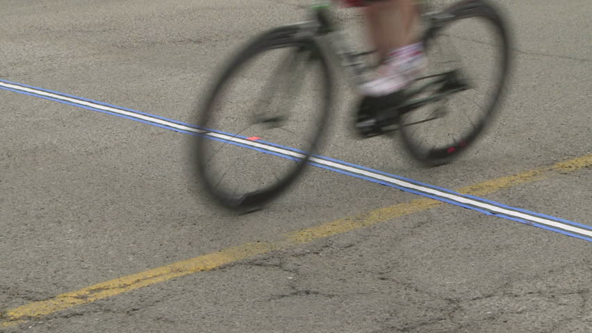 Finish line of a cycle race