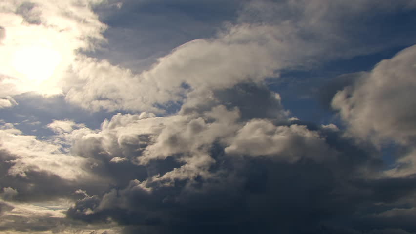 Dramatic clouds in time lapse