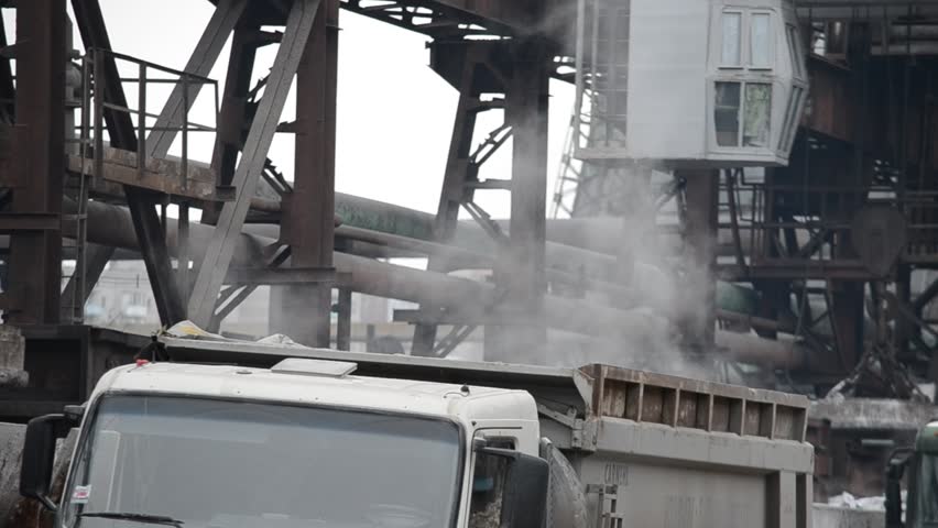 Steel works. Cast iron loading.