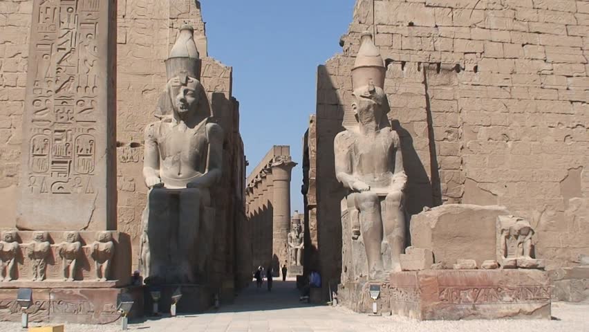LUXOR, EGYPT - CIRCA 2007: Entrance to Luxor Temple Egypt