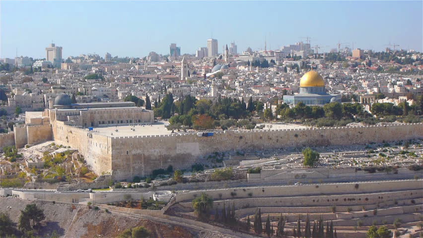 Panoramic view of Jerusalem old city
