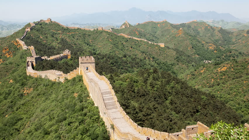 Great wall of China in Beijing, time lapse