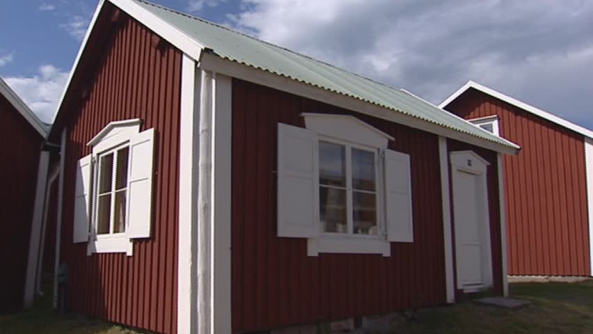 GAMMELSTAD LULEÃ, SWEDEN:  wooden huts church village pan street + 15th century church. Church village of Gammelstad  is an old parish with a long history and is listed as World Heritage.