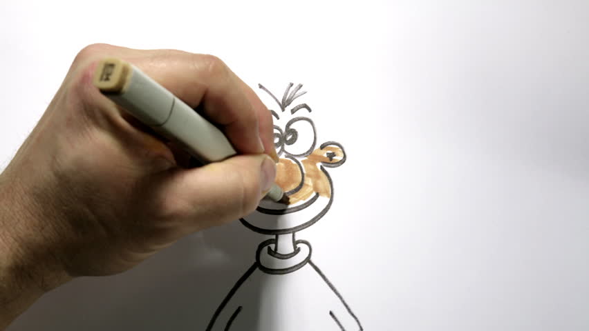 Time-lapse of a cartoon sketch
