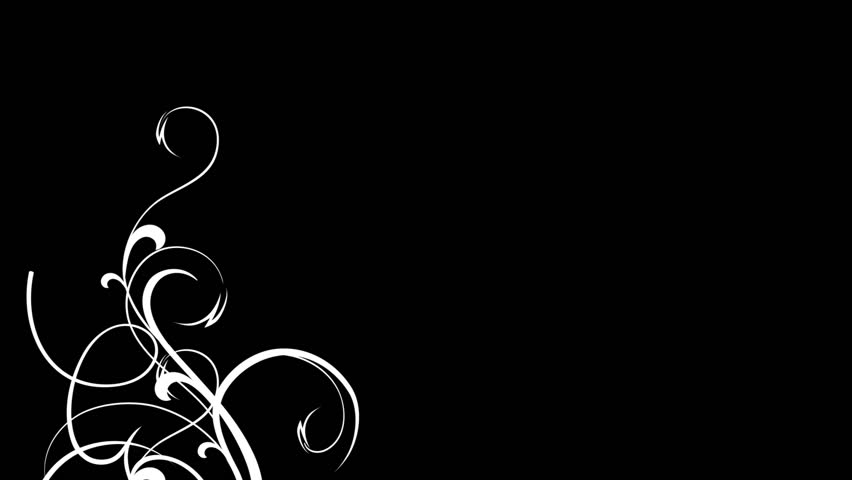 Floral background, Loop, with alpha mask for easy integration into any video