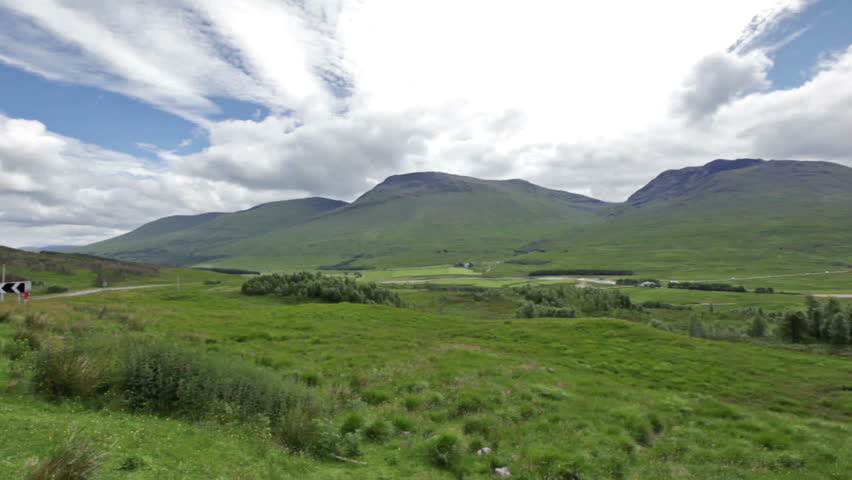 panoramic view of the The Grey Corries Range and Ben Nevis, the highest moutain in Scotland and the UK