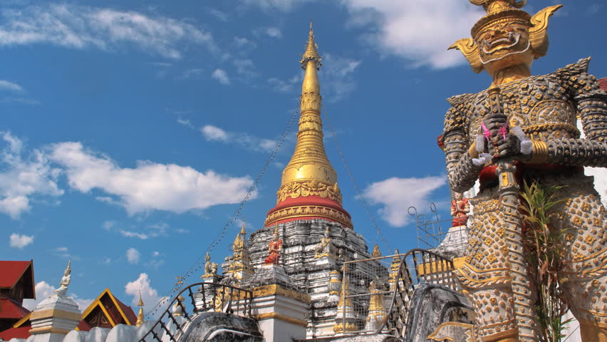 Temple in  Thailand, Time Lapse Technique, High Definition 1920x1080 format