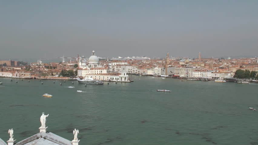 Pan from Santa Maria della Salute to Piazza San Marco, Venice