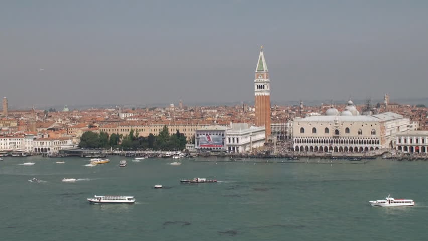 View on Saint Mark's square in Venice from Isola San Giorgio