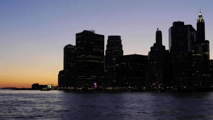 Lower manhattan evening timelapse