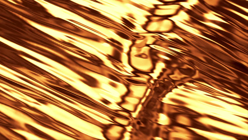Gold liquid with animated reflections