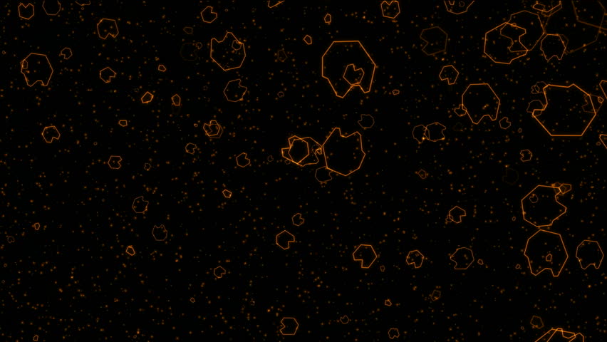 huge 3d scifi neutron array & flying polygon in space.