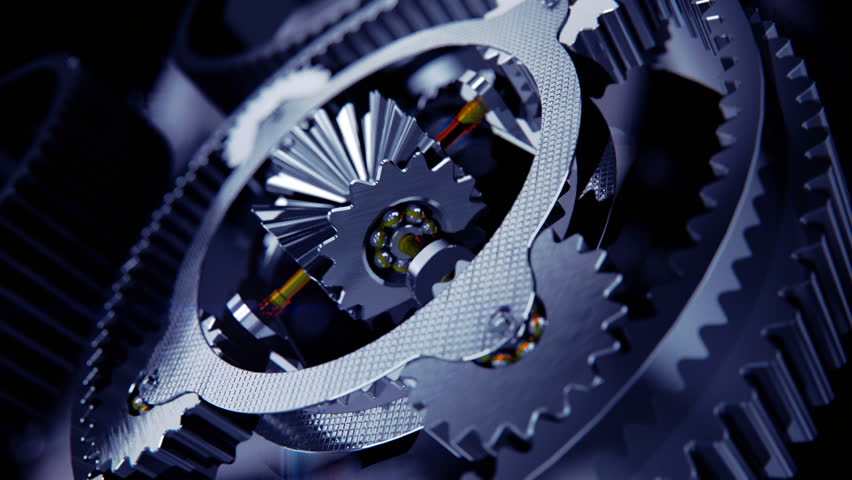 Animation of gears working together