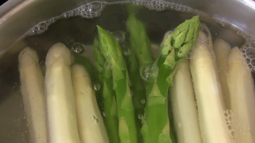 Cook asparagus