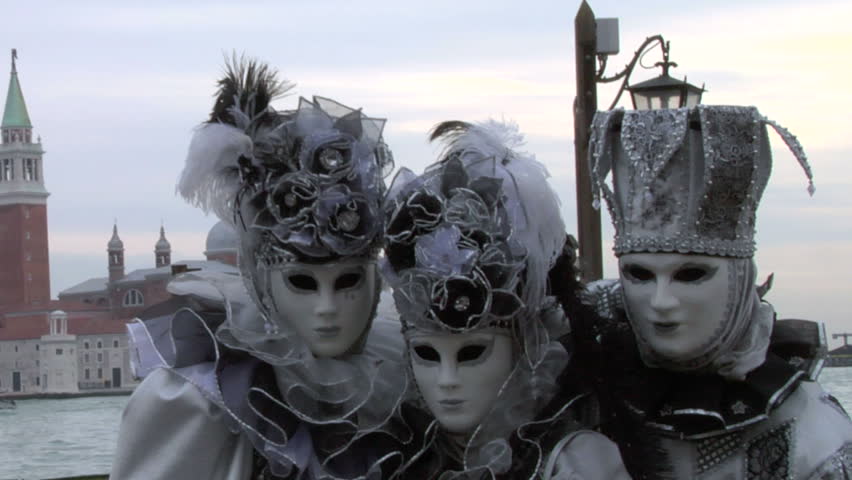 VENICE - FEBRUARY 12: Person in Venetian costume attends the Carnival of Venice, on February 12, 2013 in Venice (Italy)